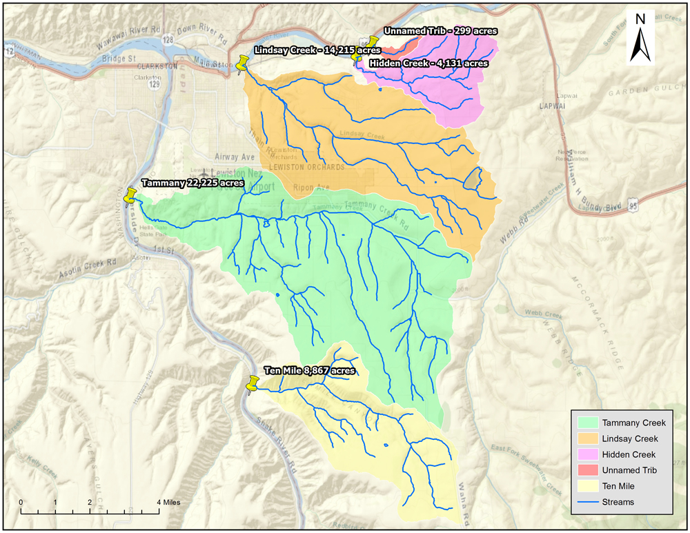 Lower Tributaries Overview Map